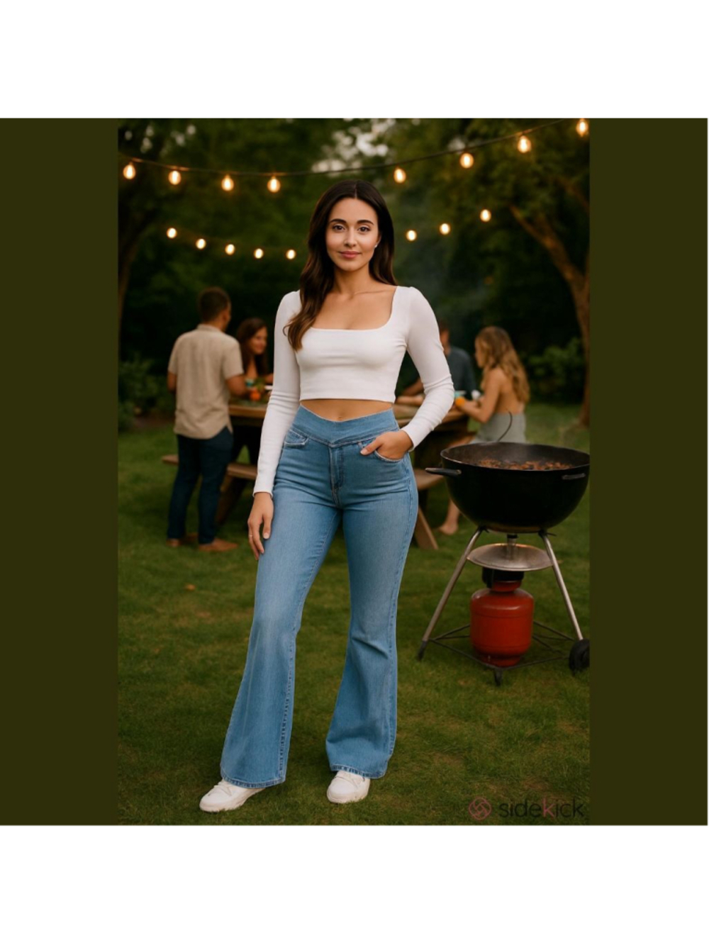 Halara Flex™ High Waisted Crossover Pocket Denim Size M